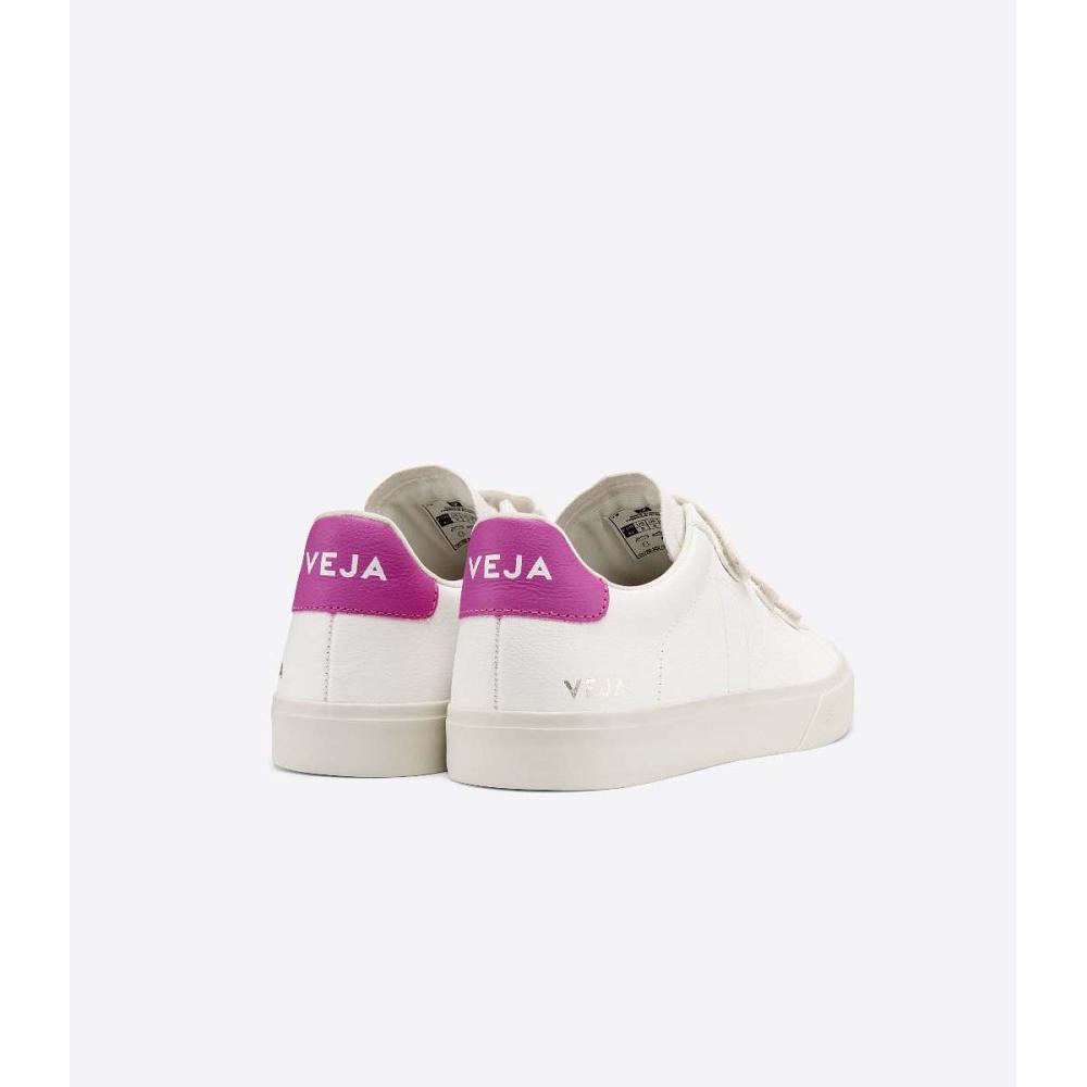 Women's Veja RECIFE CHROMEFREE Sneakers White/Purple | ZA 624DFM